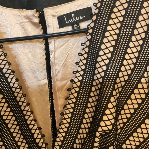 Dress - Black lace overlay fit and flare Lulu's dress - Picture 3 of 10